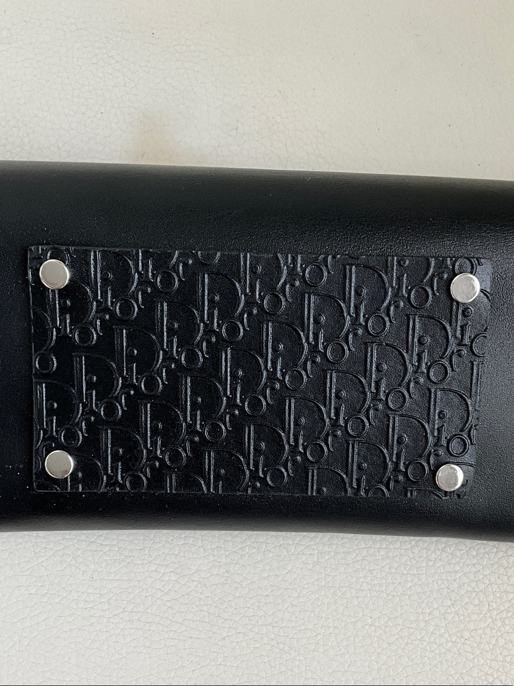 Dior Black Embossed Leather Eyewear Case - Picture 4 of 6